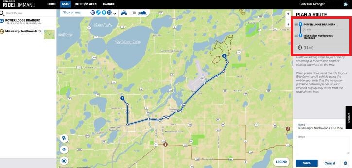 Planning and Uploading a Ride for Your Ride Command